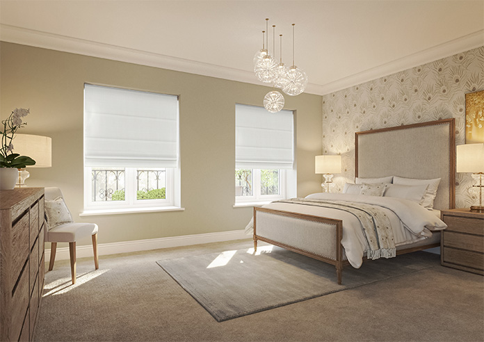 Rhea, Eskimo White - Twist&Fit Roman Blind - Image 6